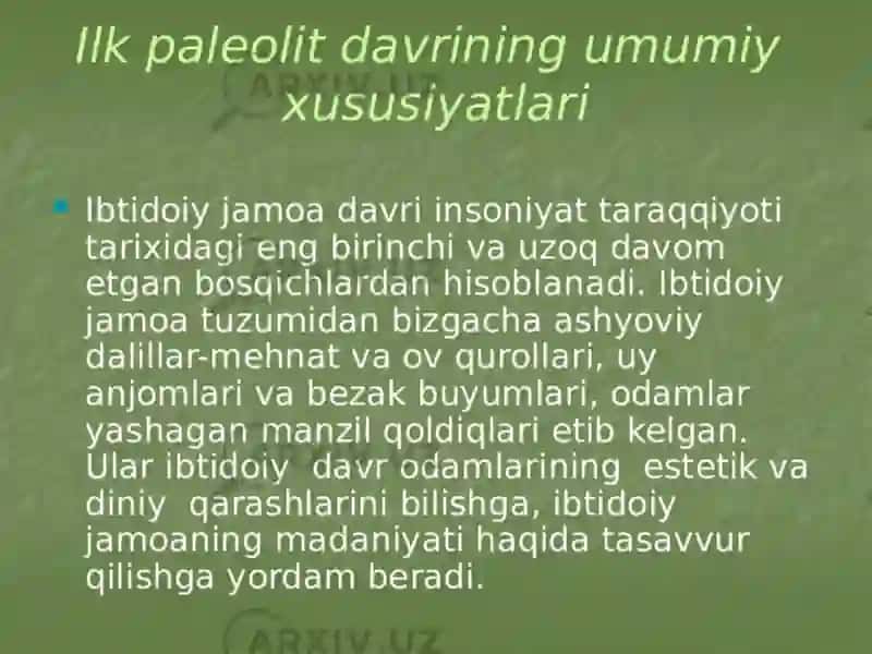 O'rta Osiyodagi ibtidoiy manzilgohlar 3