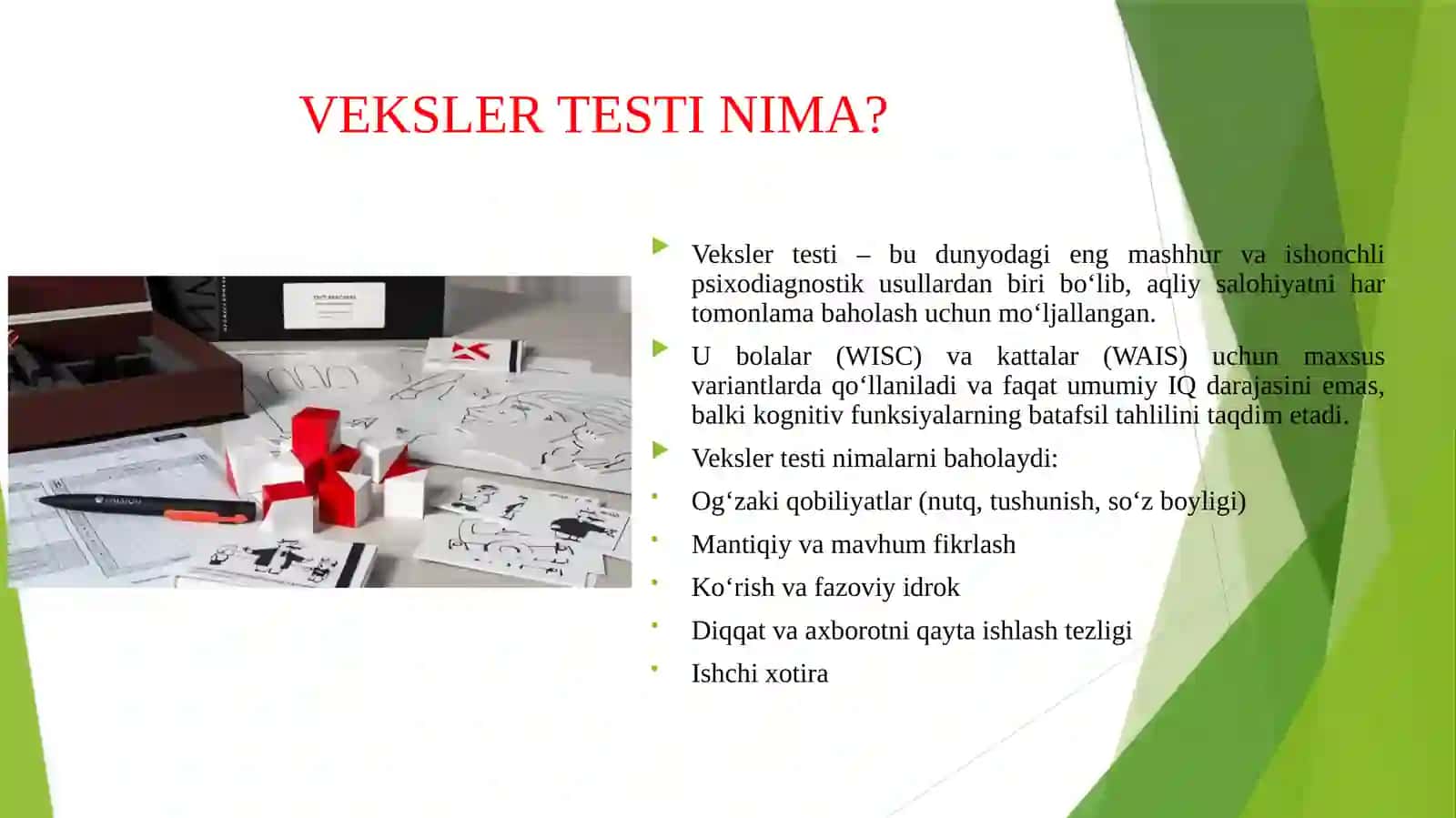 Vekslerning intelekt testi 3