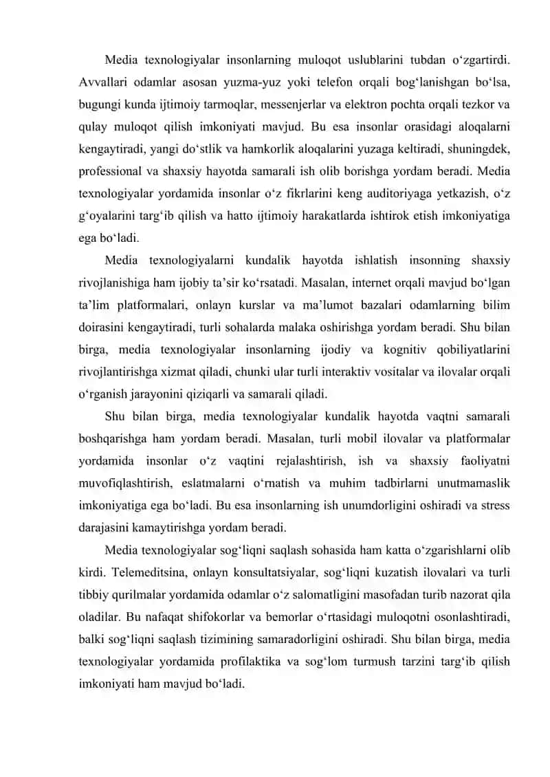 Media texnologiyalar kundalik hayotda 3