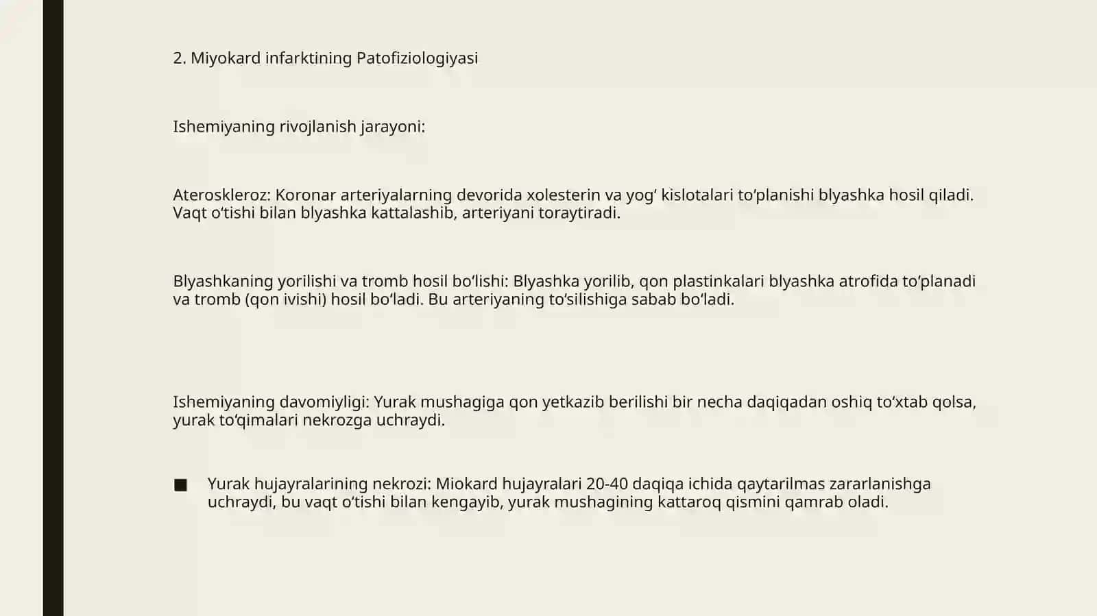 Miyokardinfarkti: Tashxis,Patofiziologiyava Davolash Strategiyalari 3