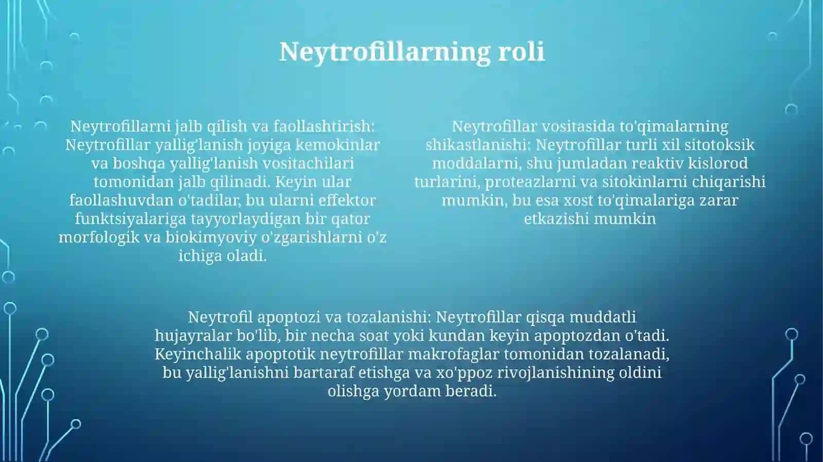 Yallig Lanish Reaktsiyasi Vagtida Hujayralarning O'ZaroTa'Siri 3