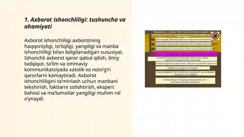 Axborotning ishonchliligi ca tekshirish usullari 3