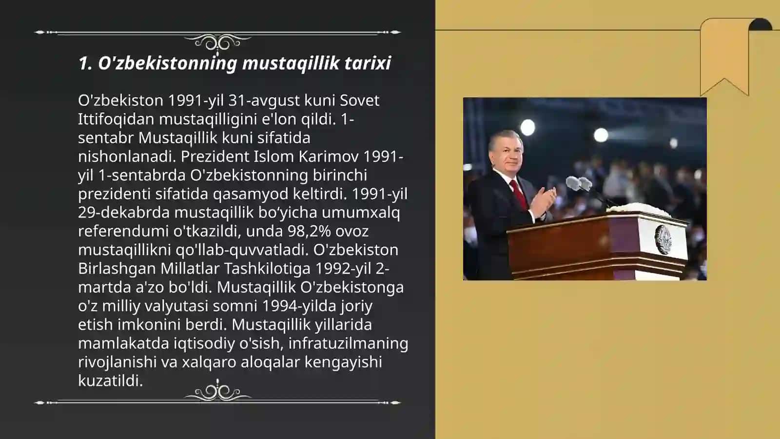 O'zbekistonning mustaqillik tarixi 3