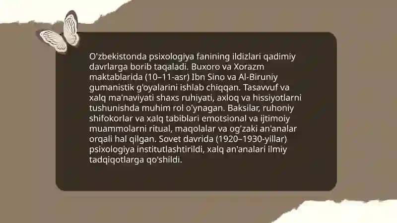 O'zbekistonda psixalogiya fanining rivojlanish tarixi 3