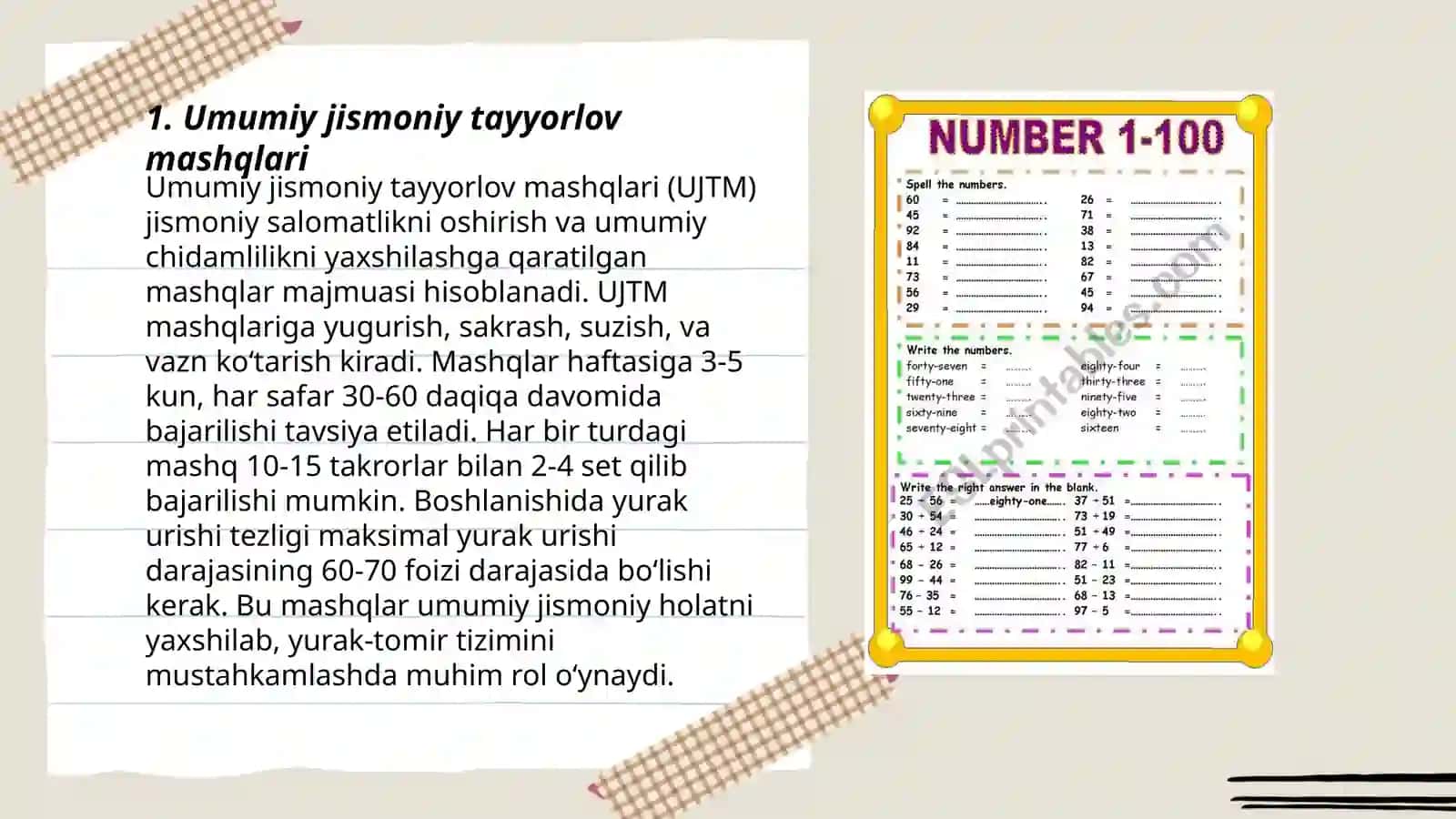 Umumiy jismoniy tayyorlov mashqlari 3