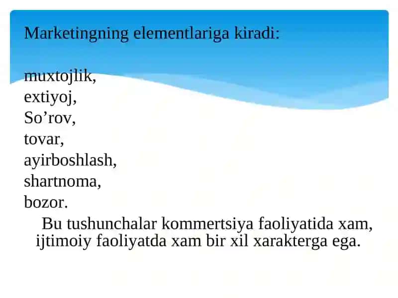 Мarketing nazariyalari va konsepsiyalari 3