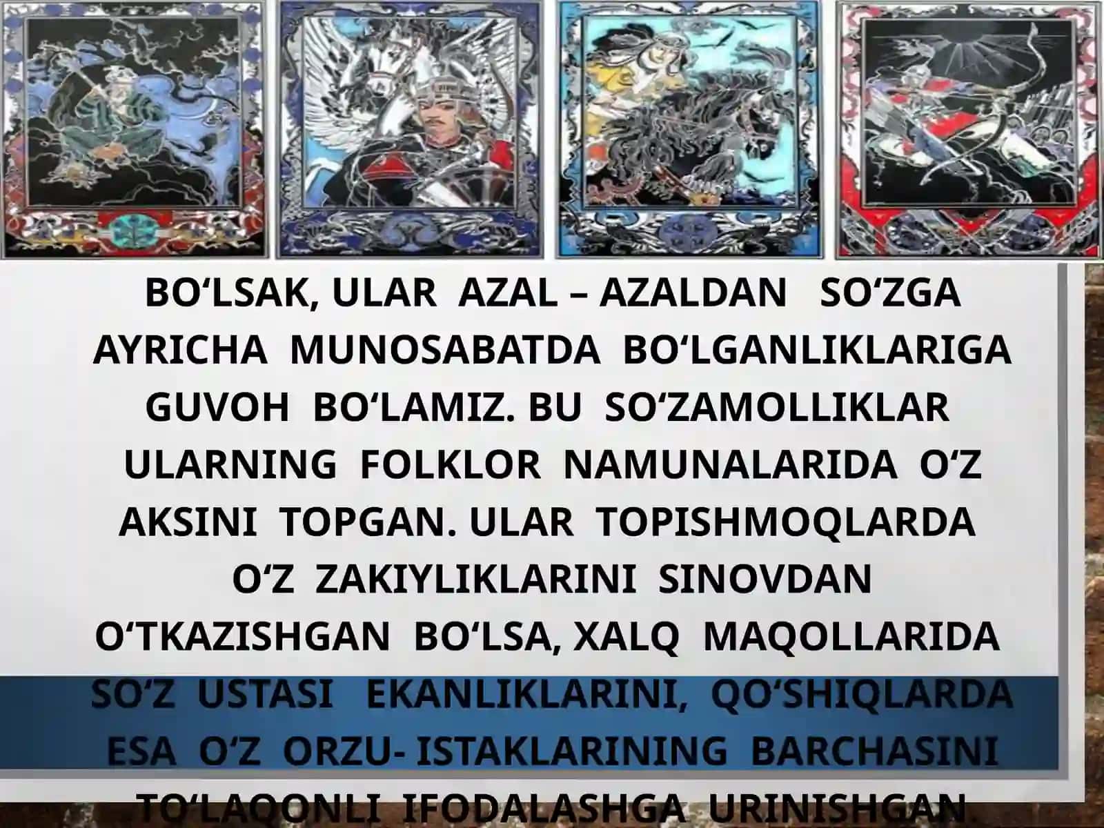 O‘ZBEK FOLKLORSHUNOSLIGINING RIVOJLANISHIDA FOLKLORSHUNOS OLIMLARNING QO‘SHGANHISSALARI 3