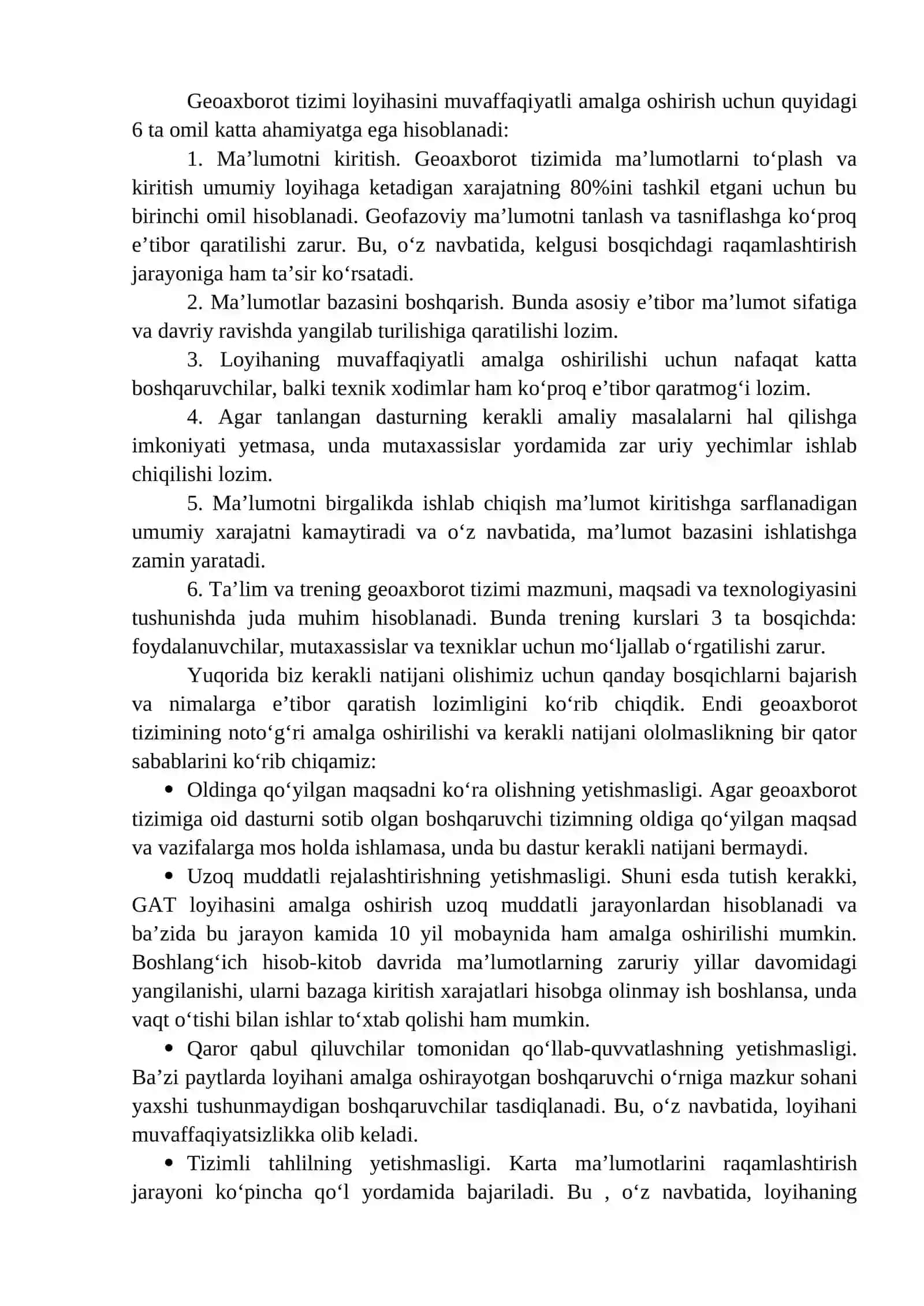 6-ma’ruza: Geografik axborot tizimida axborotlarni tashkillashtirish va qayta ishlash 3