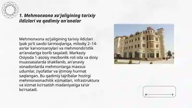 Mehmonxona xo'jaligining rivojlanish tarixi va bugungi holati 3