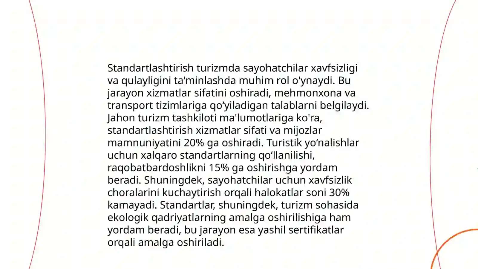 Turizm va mehmondostlikda standartlashtirish va sertifikatlashtirish xizmati 3