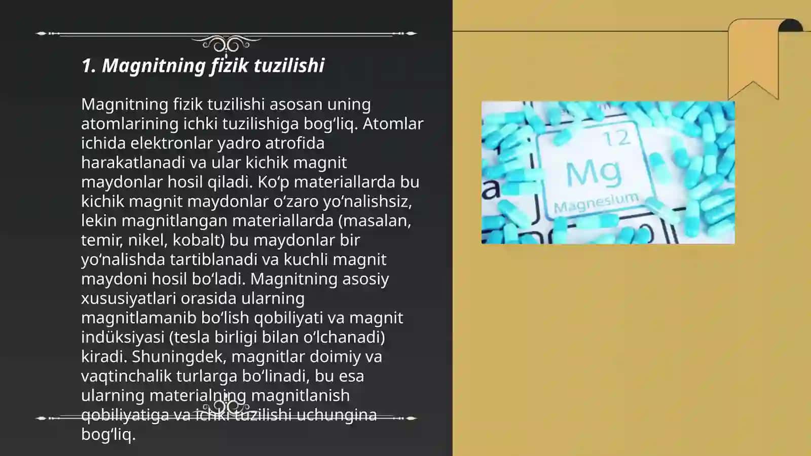 Magnitning fizik tuzilishi 3