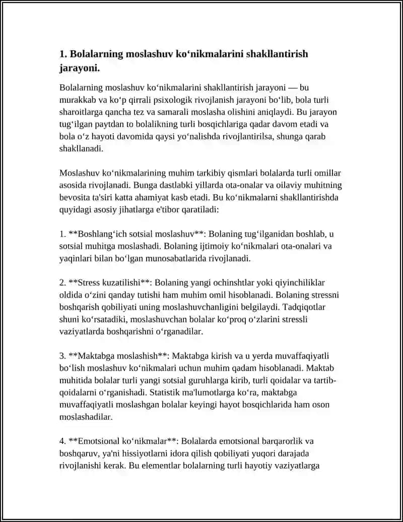 IJTIMOIY PEDAGOGIK FAOLIYATDA BOLALARNING MOSLASHUV KOʻNIKMALARINI SHAKLLANTIRISH 3