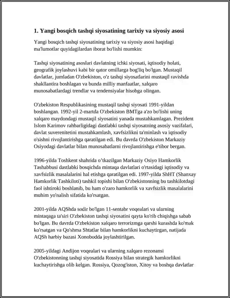 OʻZBEKISTON RESPUBLIKASIDA FOAL TASHQI SIYOSATINING YANGI BOSQICHI 3