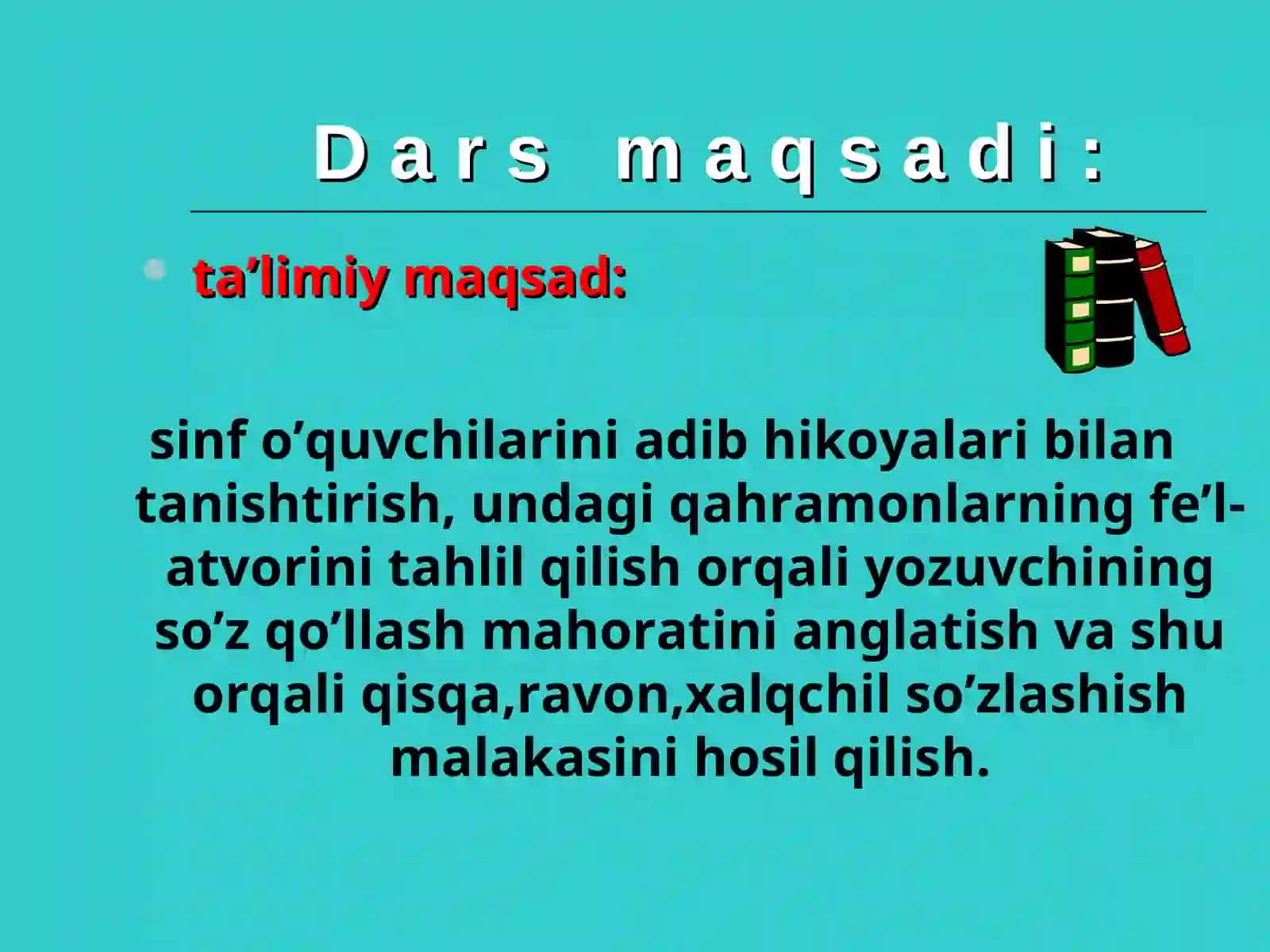 "Ochiq darslar" festivali tuman bosqichiga adabiyot fanidan tayyorlagan bir soatlik dars ishlanmasi 3