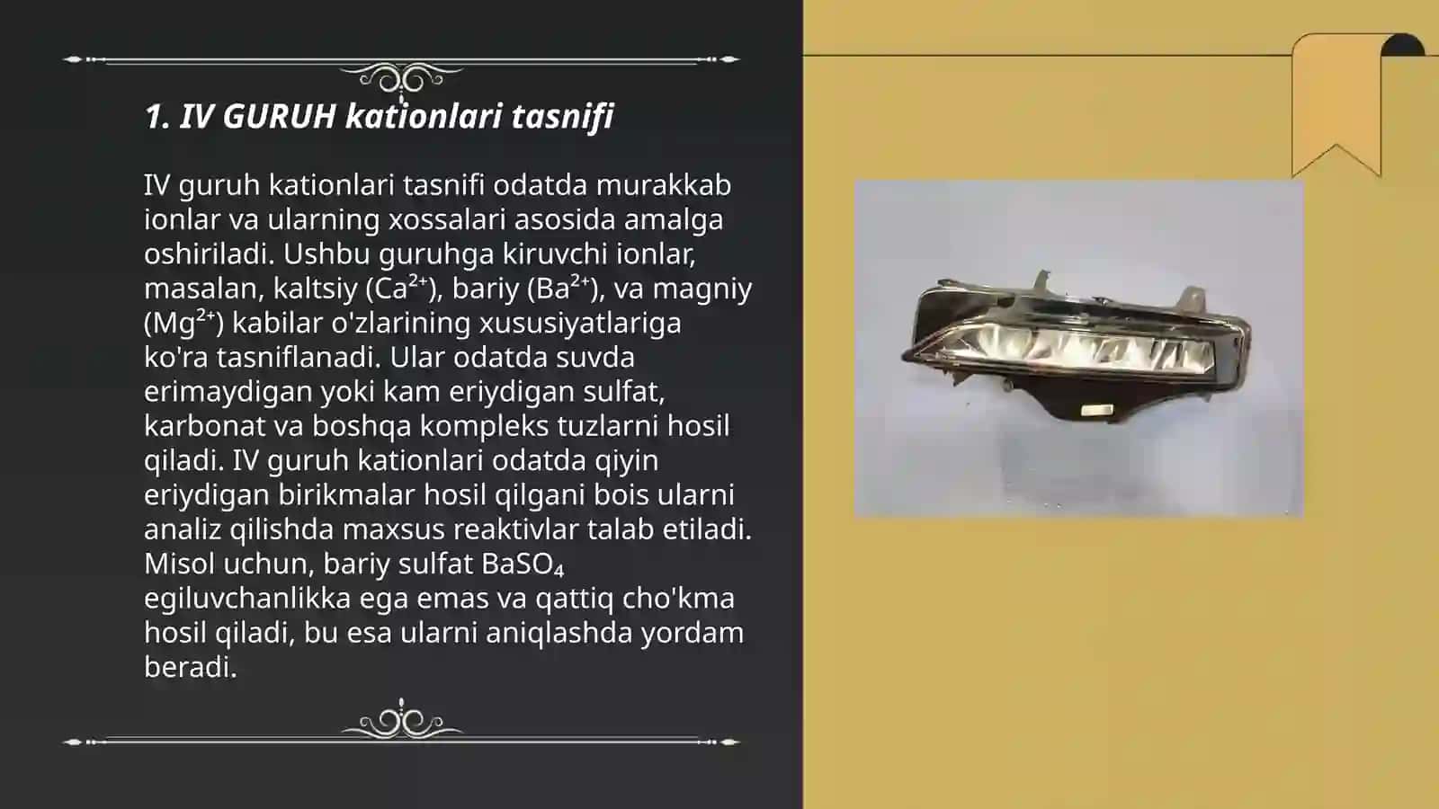 IV GURUH kationlari 3