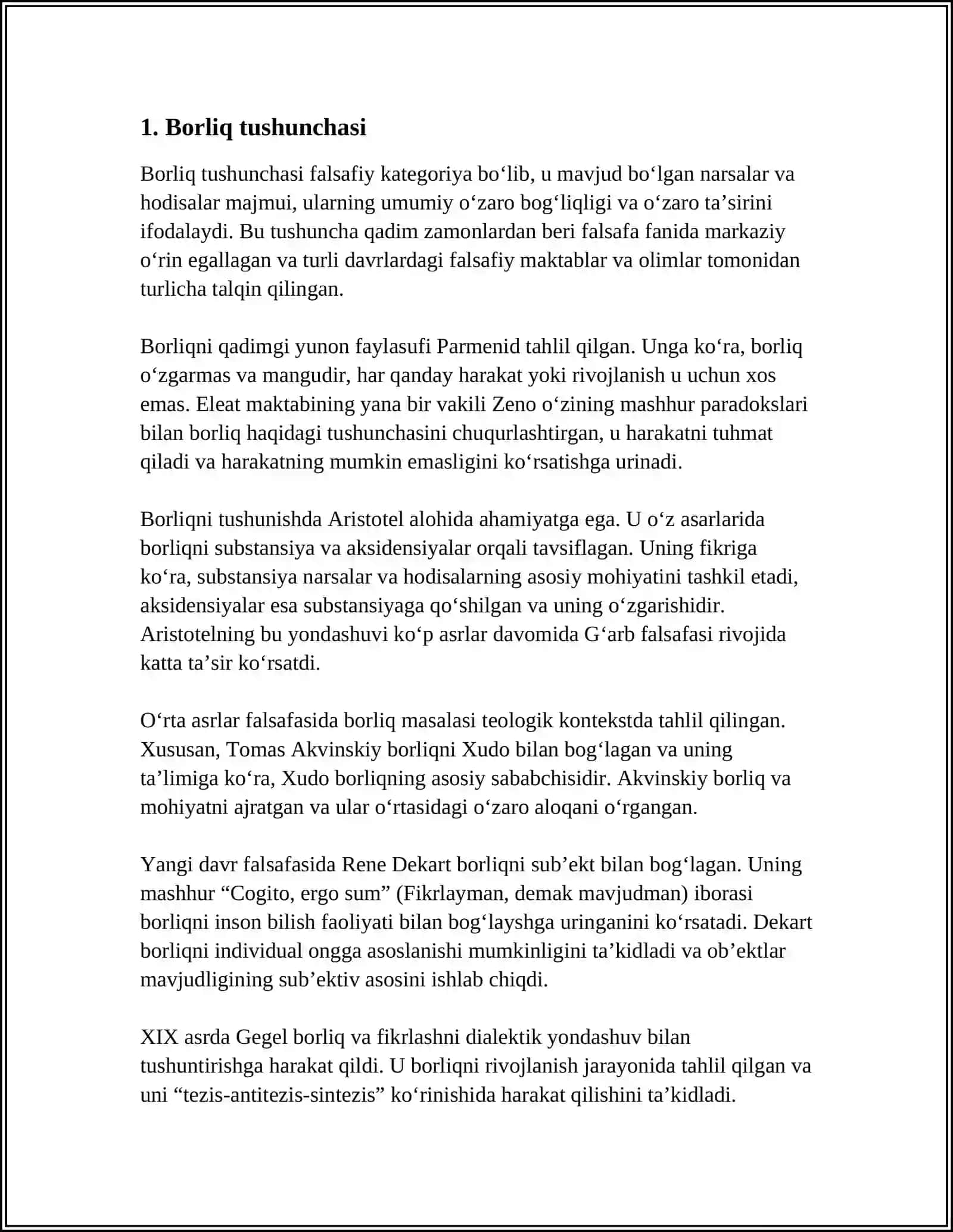 BORLIQ FALSAFASI 3