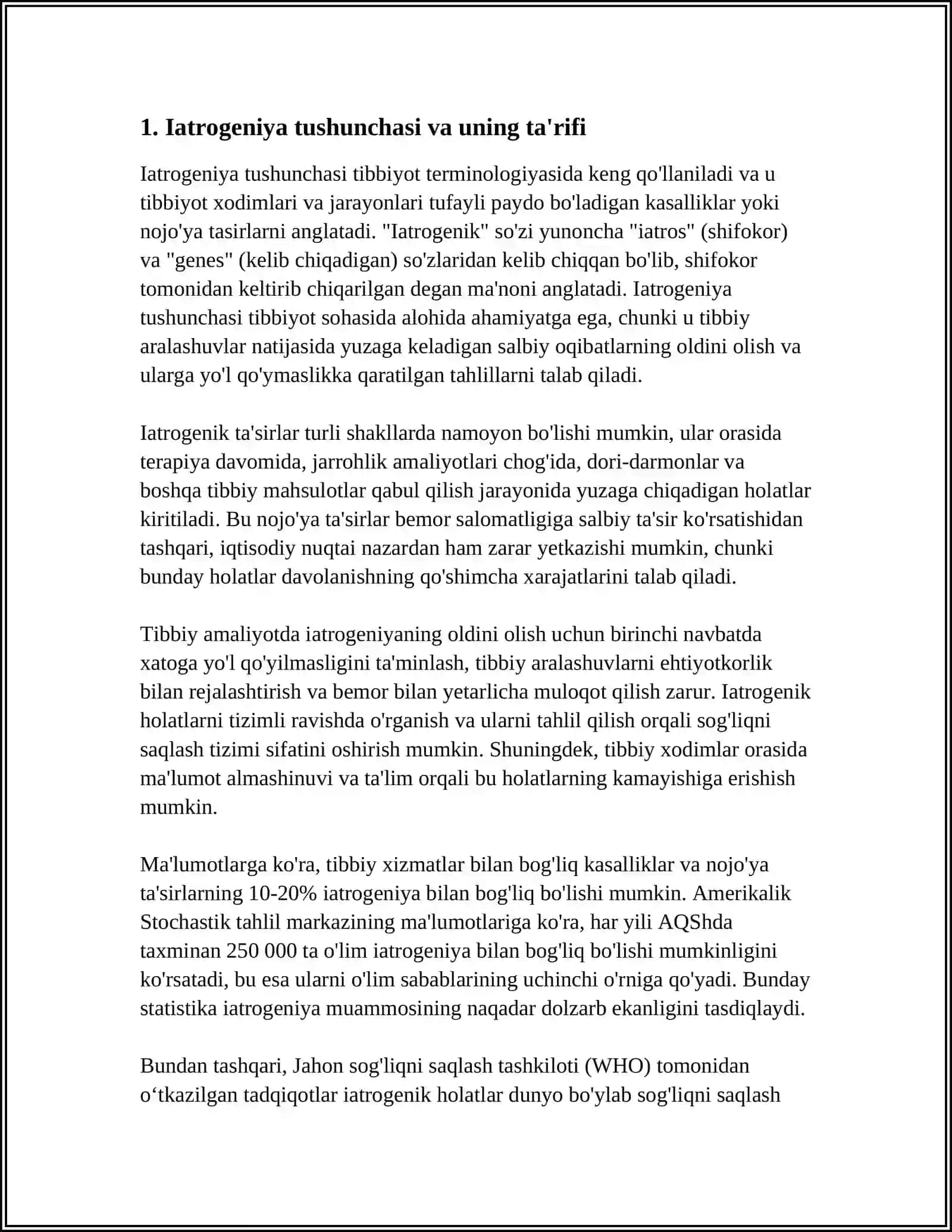 HOZIRGI TIBBIYOT SOHASIDA YATROGENIYA MUAMMOLARI 3