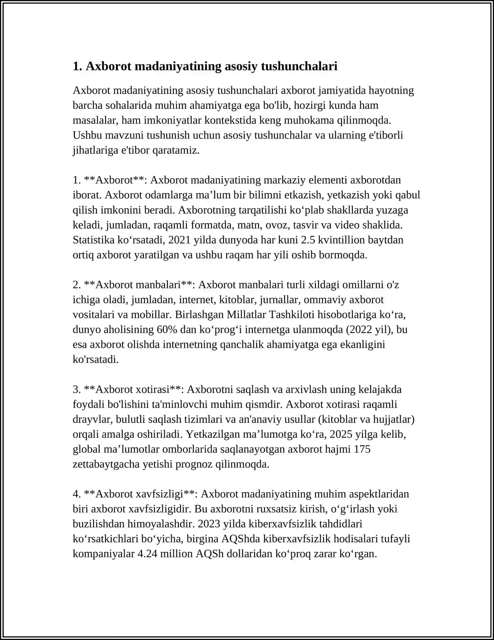 AXBOROT MATNLAR BILAN ISHLASH VA MEDIA MADANIYAT 3