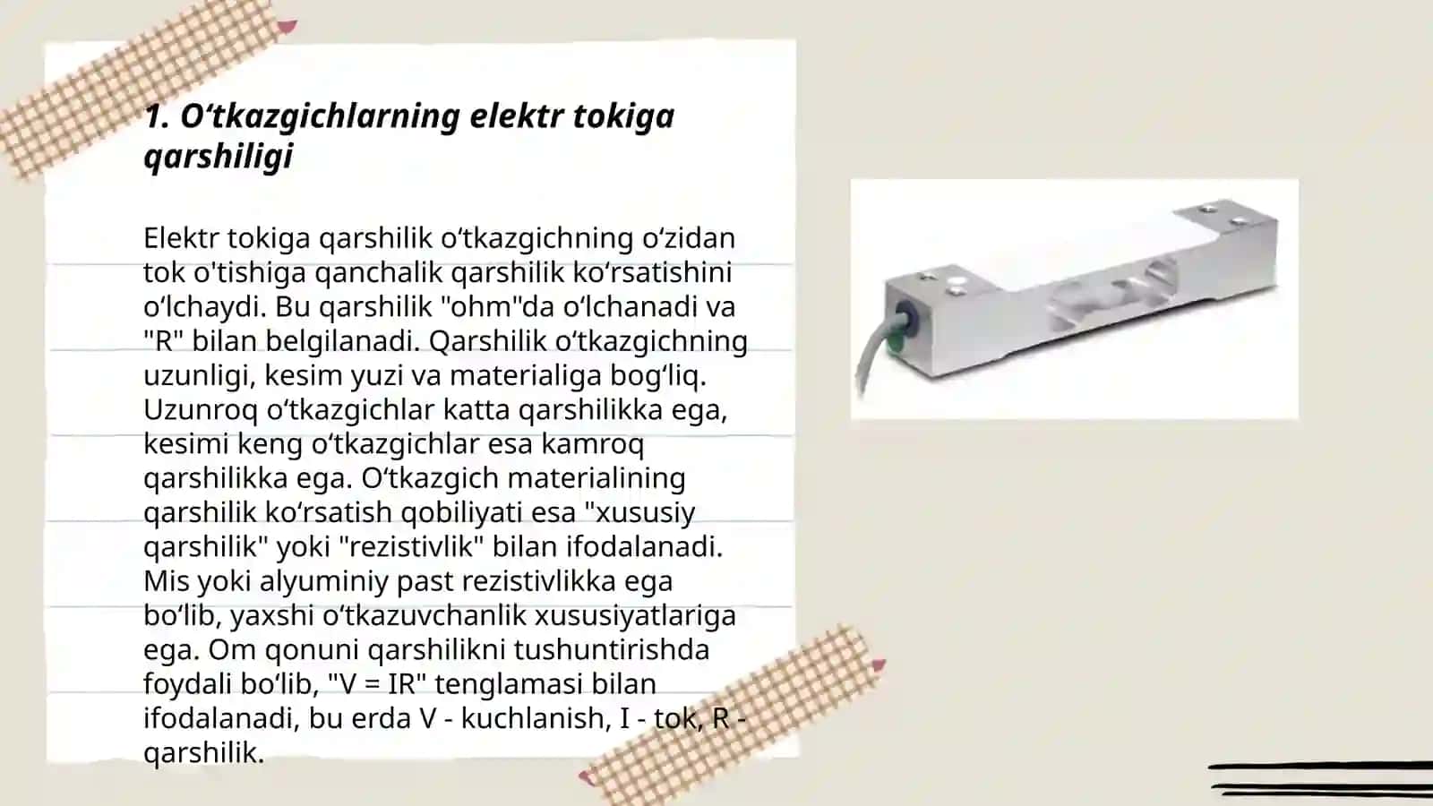 Oʻtkazgich va elektr apparatlarining yuklama toki taʼsirida qizishi 3