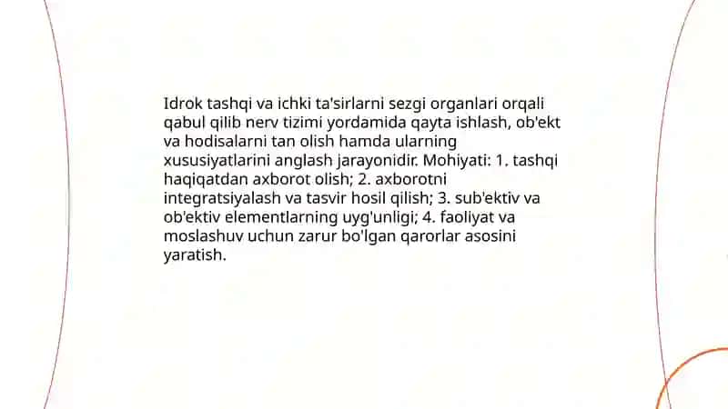 Idrok haqida tushuncha 3