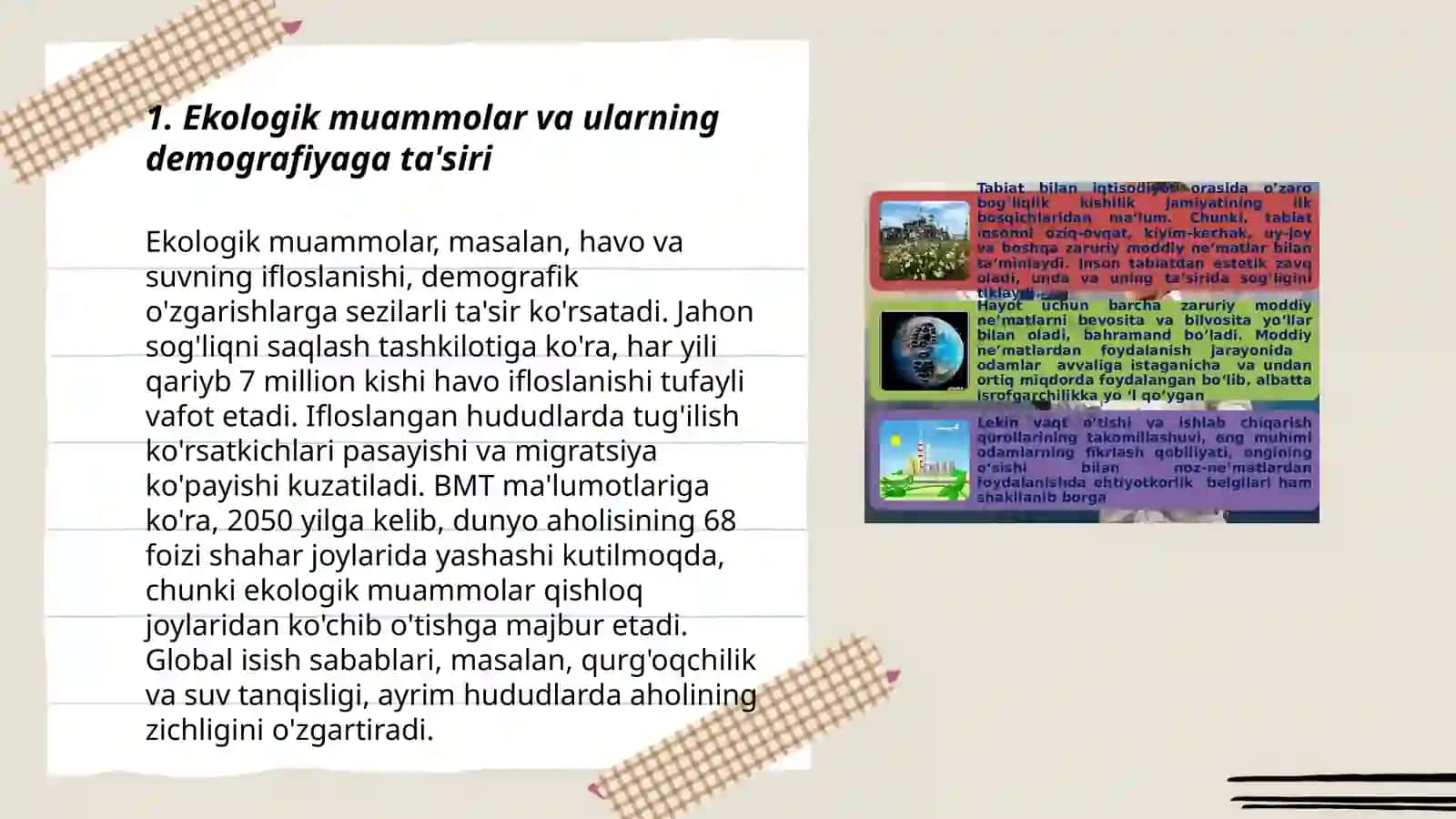 Ekologik muammolar va ularning demografiyaga ta'siri 3