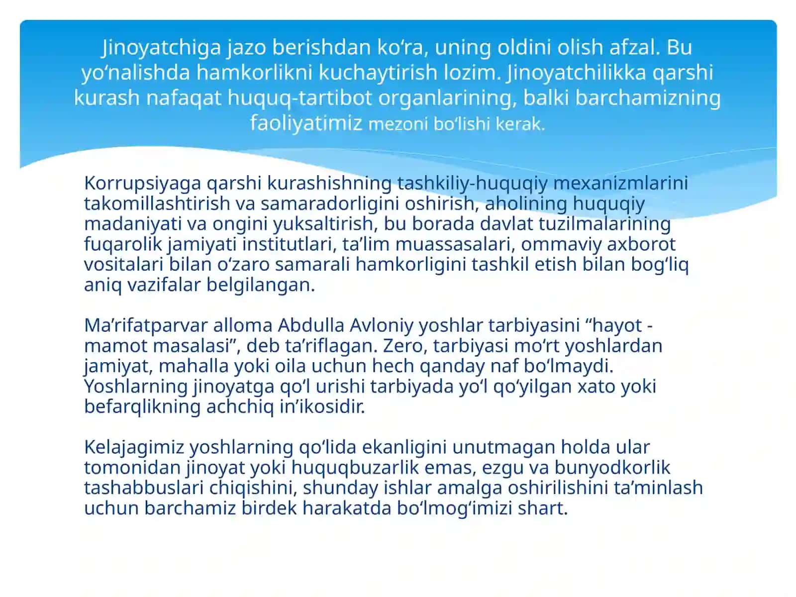 Yoshlar o‘rtasida jinoyatchilik va huquqbuzarliklarning oldini olish 3