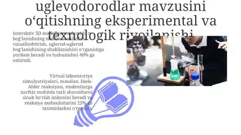 Toʻyinmagan va diyen uglevodorodlar mavzusini oʻqitishning eksperimental asoslari 3