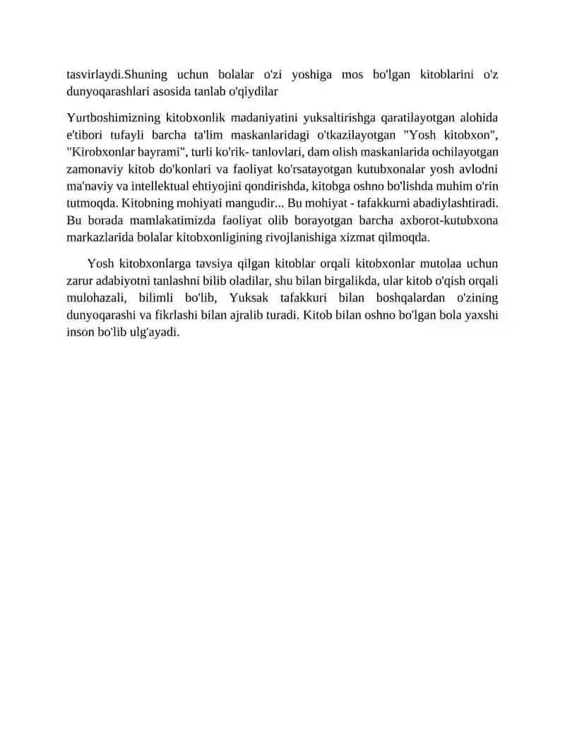 Bolalar kitobxonligi. Respublika kitobxonlik tanlovlari 3