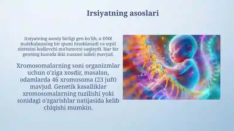Irsiyat va irsiy tug'ma kasalliklar 3