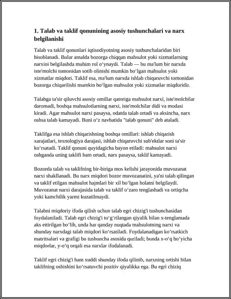 TALAB VA TAKLIF QONUNIGA KOʻRA NARX BELGILASH 3