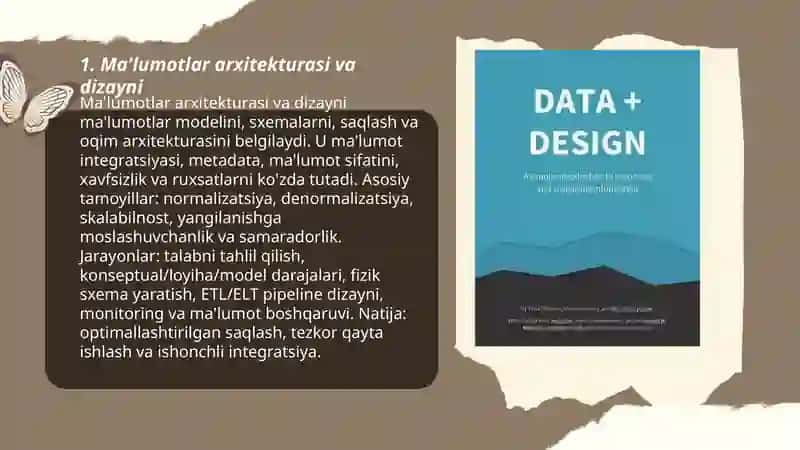 Ma'lumotlar arxitekturasi va dizayni 3