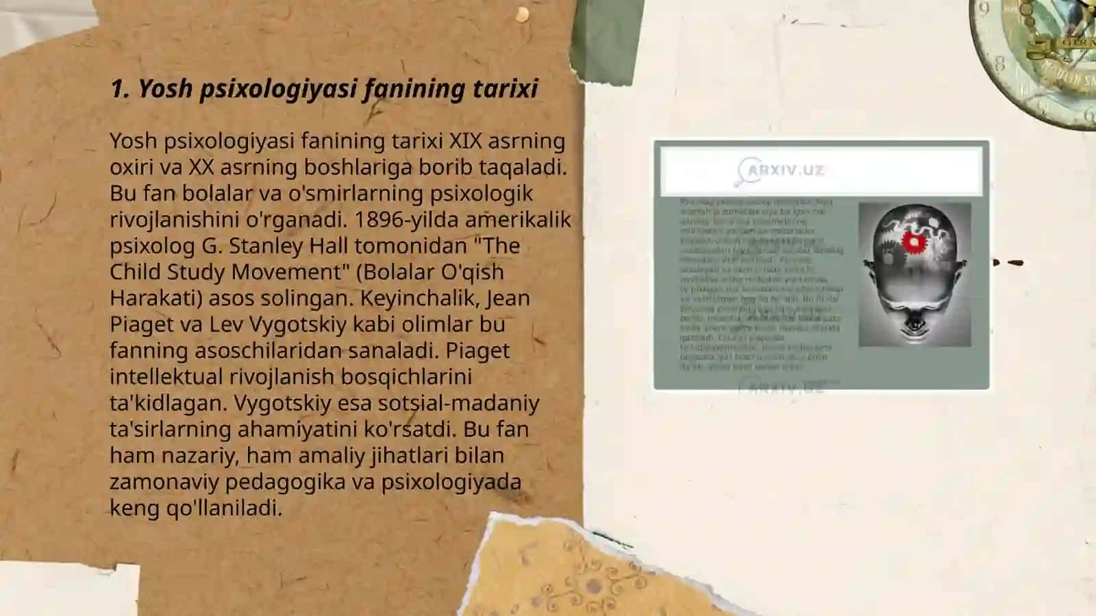 Yosh psixologiyasi fanining predmeti va vazifasi 3