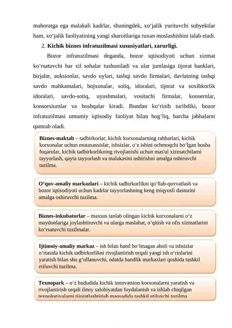 Biznesni rivojlantirishda infratuzilma 3