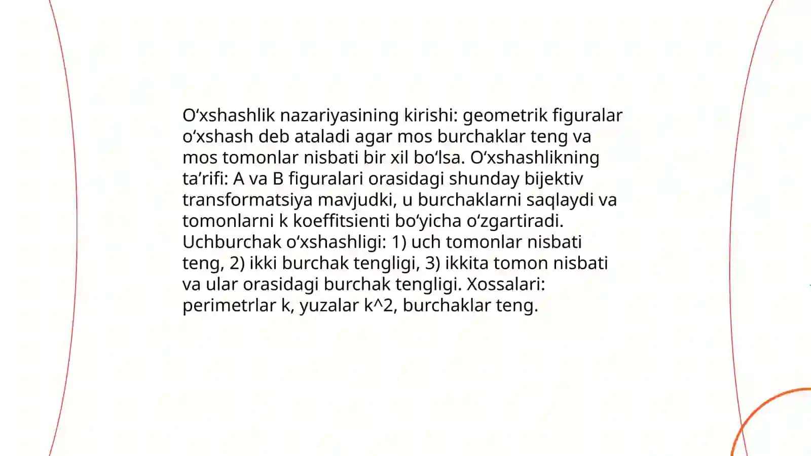 Oʻxshashlik nazariyasi asoslari 3
