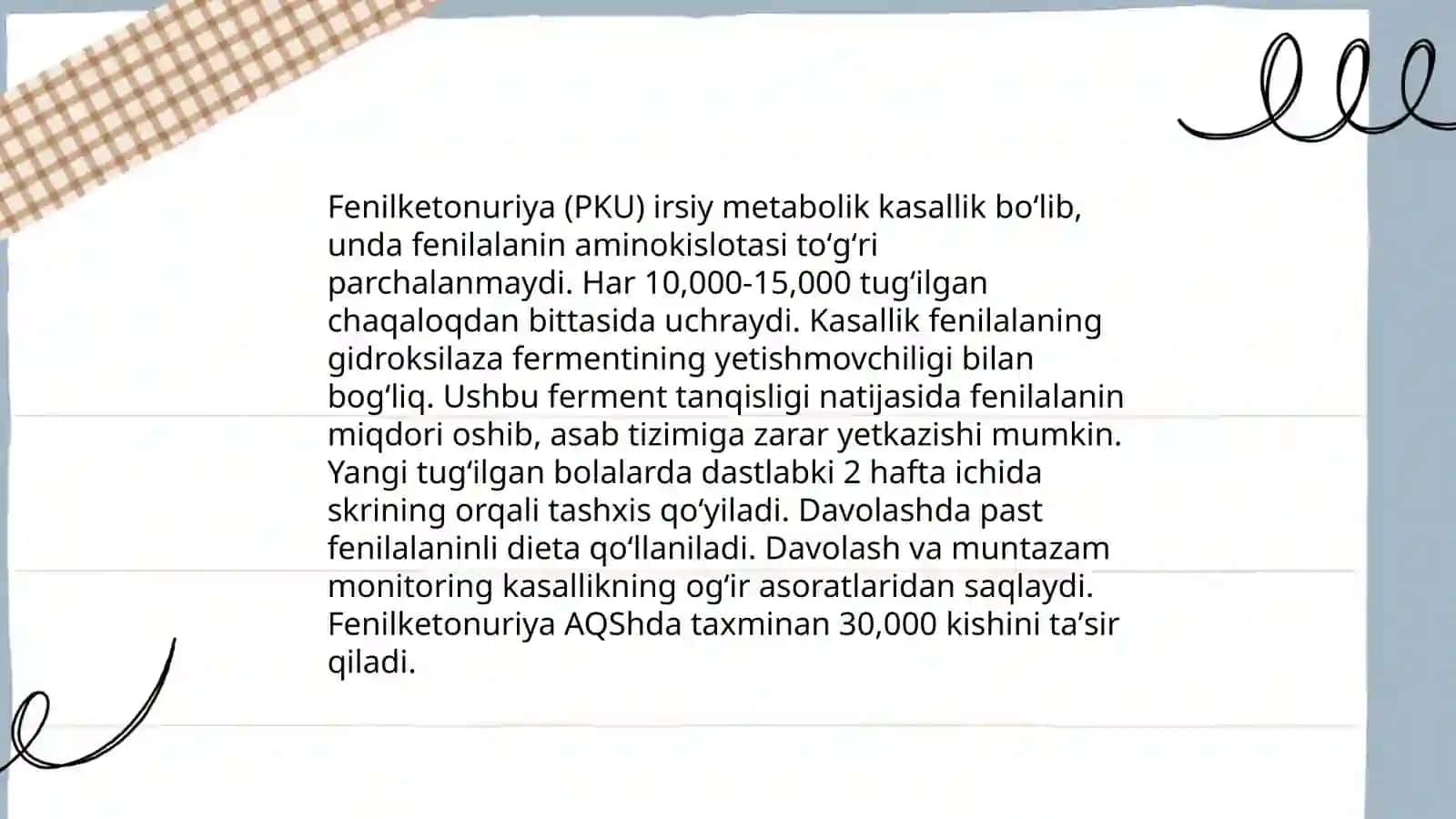 Aminokislotalar almashinuvining irsiy buzilishlari 3