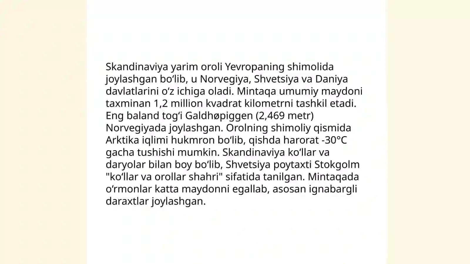 Skandinaviya tabiiy geografiyasi 3
