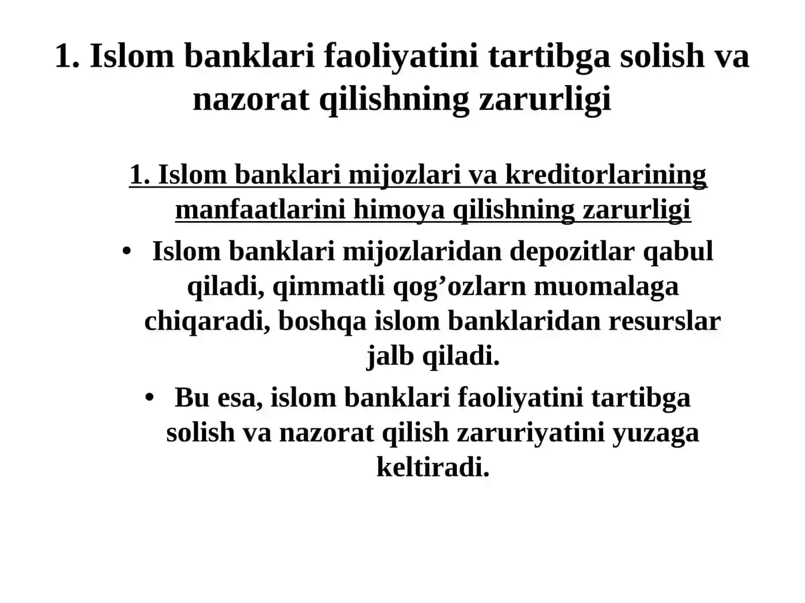 Islom banklari faoliyatini tartibga solish va nazorat qilish 3