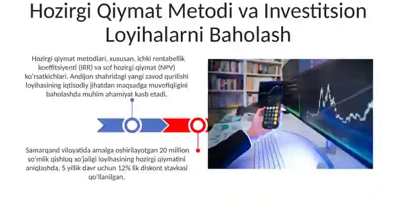 Sof joriy qiymat usullari bo‘yicha investitsion qarorlarni qabul qilish 3