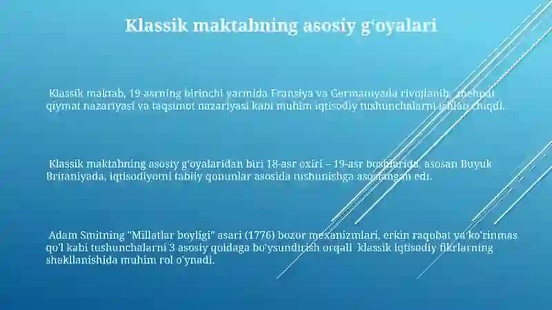 Ilk klassik maktabning shakllanishi 3