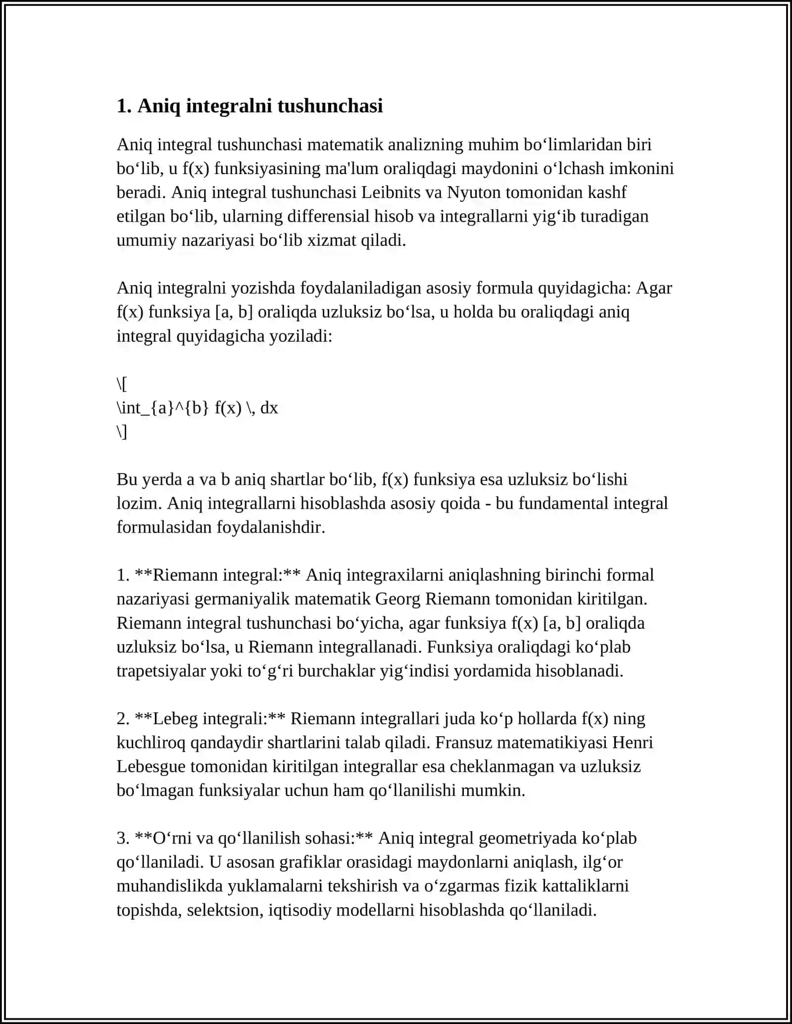 AMALIY DASTURLARDAN FOYDALANIB ANIQ INTEGRALLARNI TRAPETSIYA USULIDA TAQRIBIY HISOBLASH 3