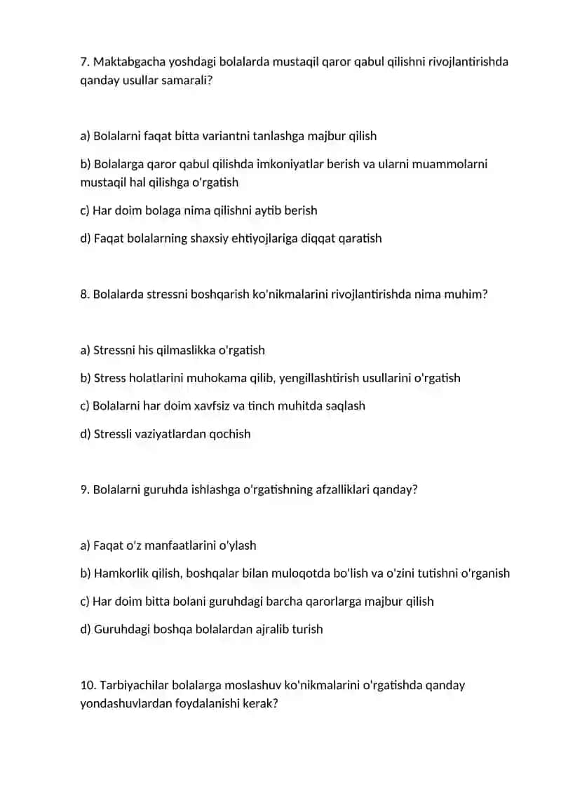 Maktabgacha yoshdagi bolalarning moslashuv ko’nikmalarini shakllantirish 3