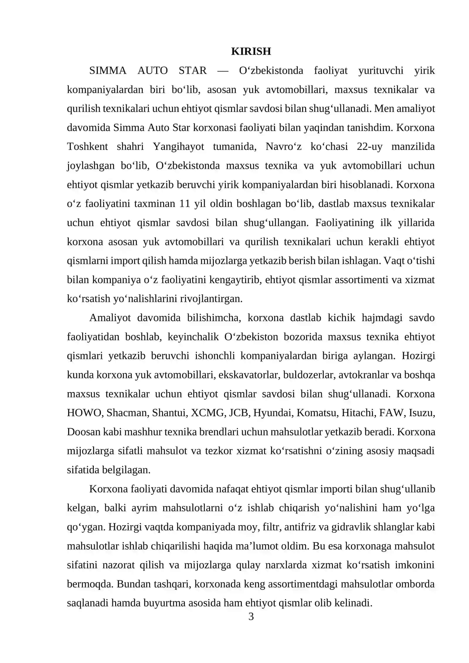 SIMMA AUTO STAR KOMPANIYASI 3