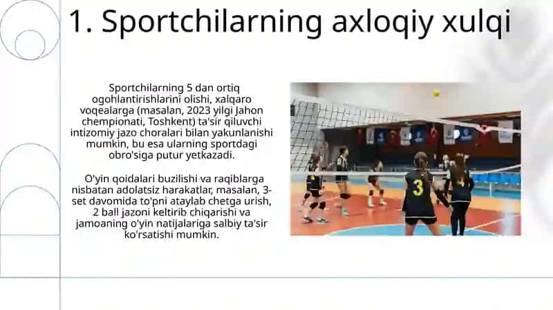 Voleybol o'yin qoidalarini o'rgatish 3