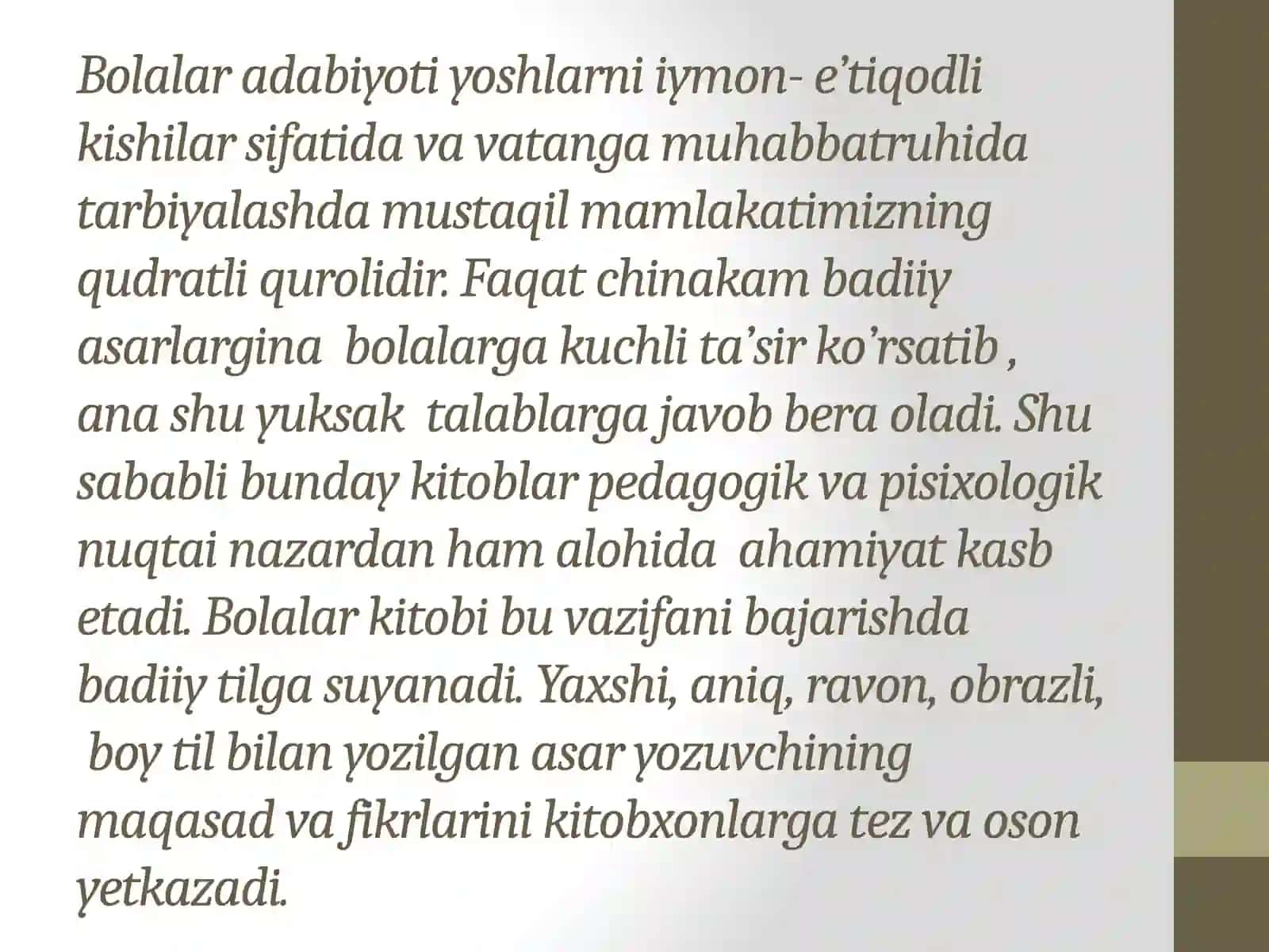 O’zbek bolalar adabiyotining vujudga kelishi 3
