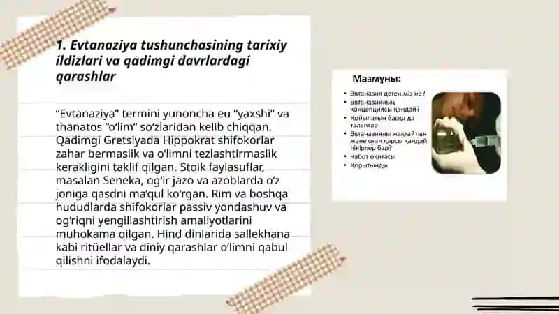 Evtanaziya tarixi va uning turlari 3