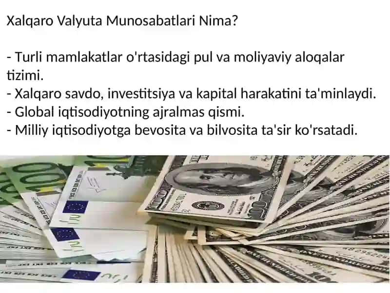Xalqaro valyuta munosabatlarining milliy iqtisodiyotga taʼsiri 3
