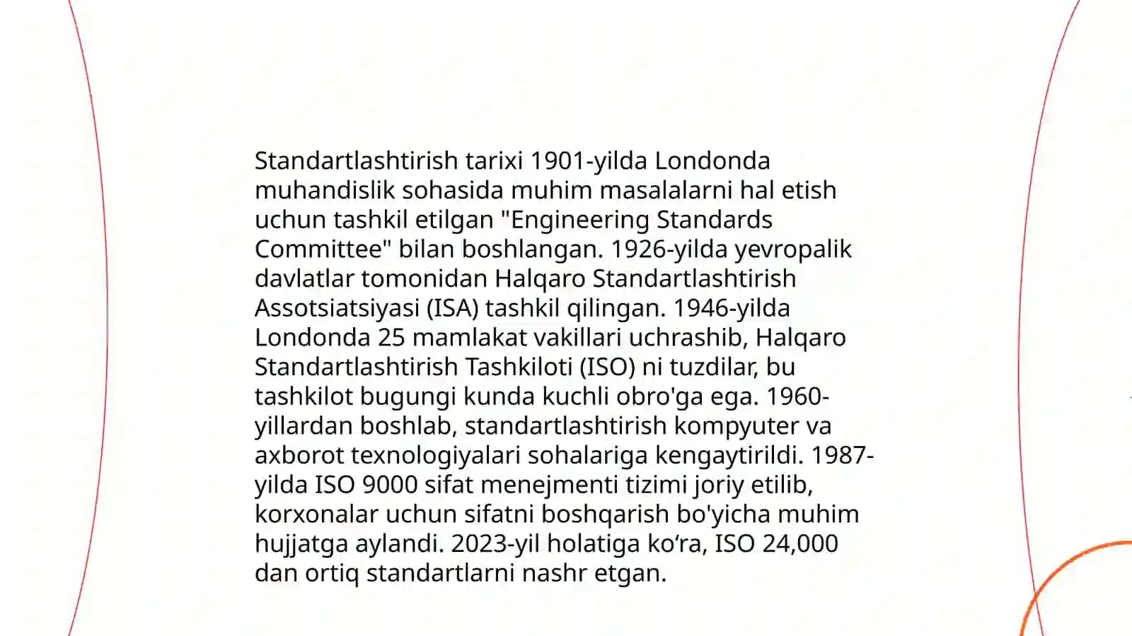 Standart turlari va standartlarni ishlab chiqish 3