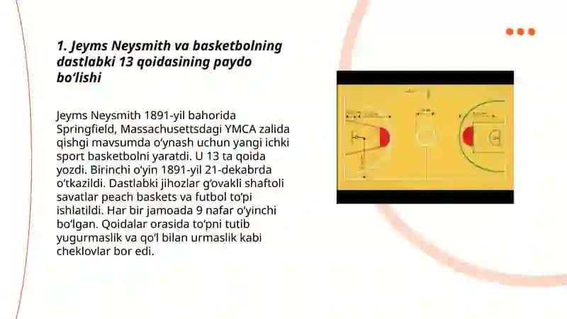 Basketbol o‘yin qoidalarining vujudga kelishi va shakllanishi 3