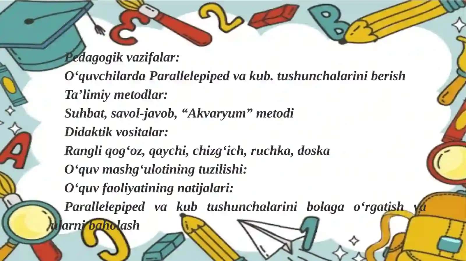 Parallelepiped va kub 3