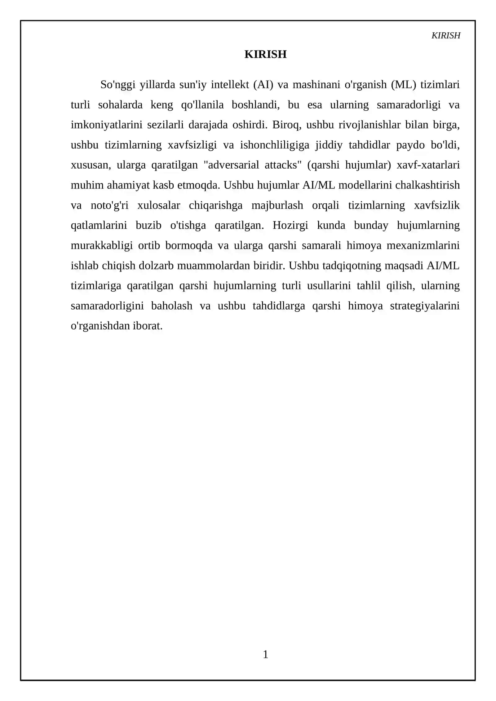 AI/ML tizimlariga hujumlar:adversarial attacks 3